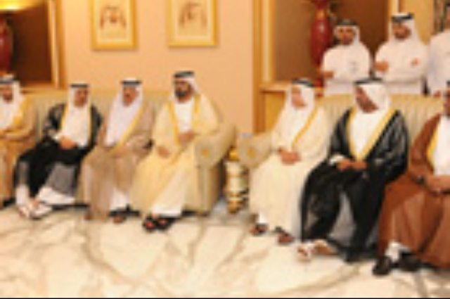 محمد بن راشد يستقبل رئيس مجلس الوزراء القطري  