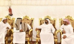 محمد بن راشد يعزي بوفاة خلف مطر بن علوان الكتبي
