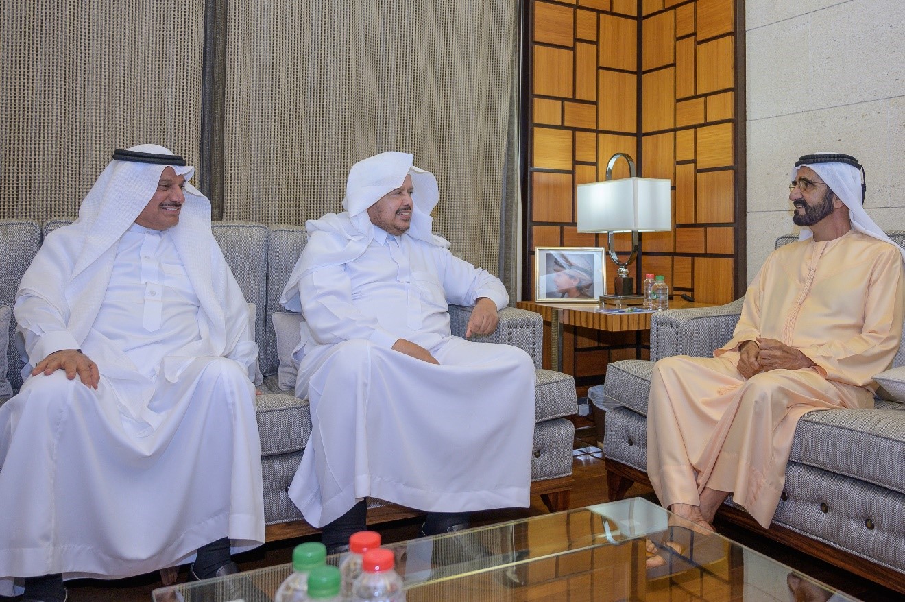 محمد بن راشد يستقبل رئيس مجلس «الشورى» السعودي 