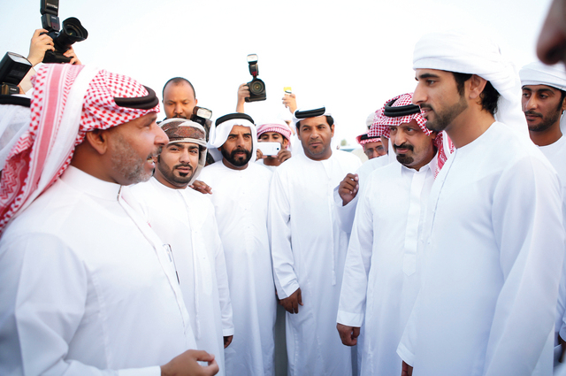 Hamdan Bin Mohammad attends Al Yamama Camel Racing Festival