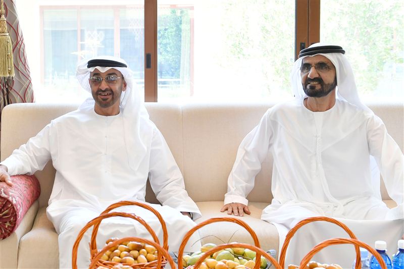 محمد بن راشد ومحمد بن زايد يبحثان عدداً من القضايا الوطنية والإقليمية