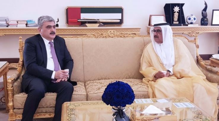حمدان بن راشد يستقبل وزير مالية أذربيجان