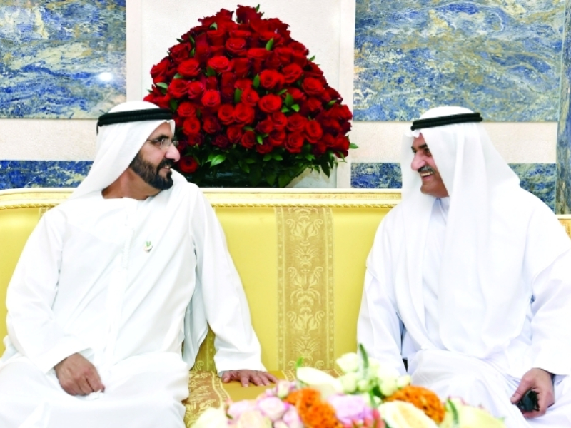 Mohammed bin Rashid visits Ruler of Fujairah at Al Rumaila Palace