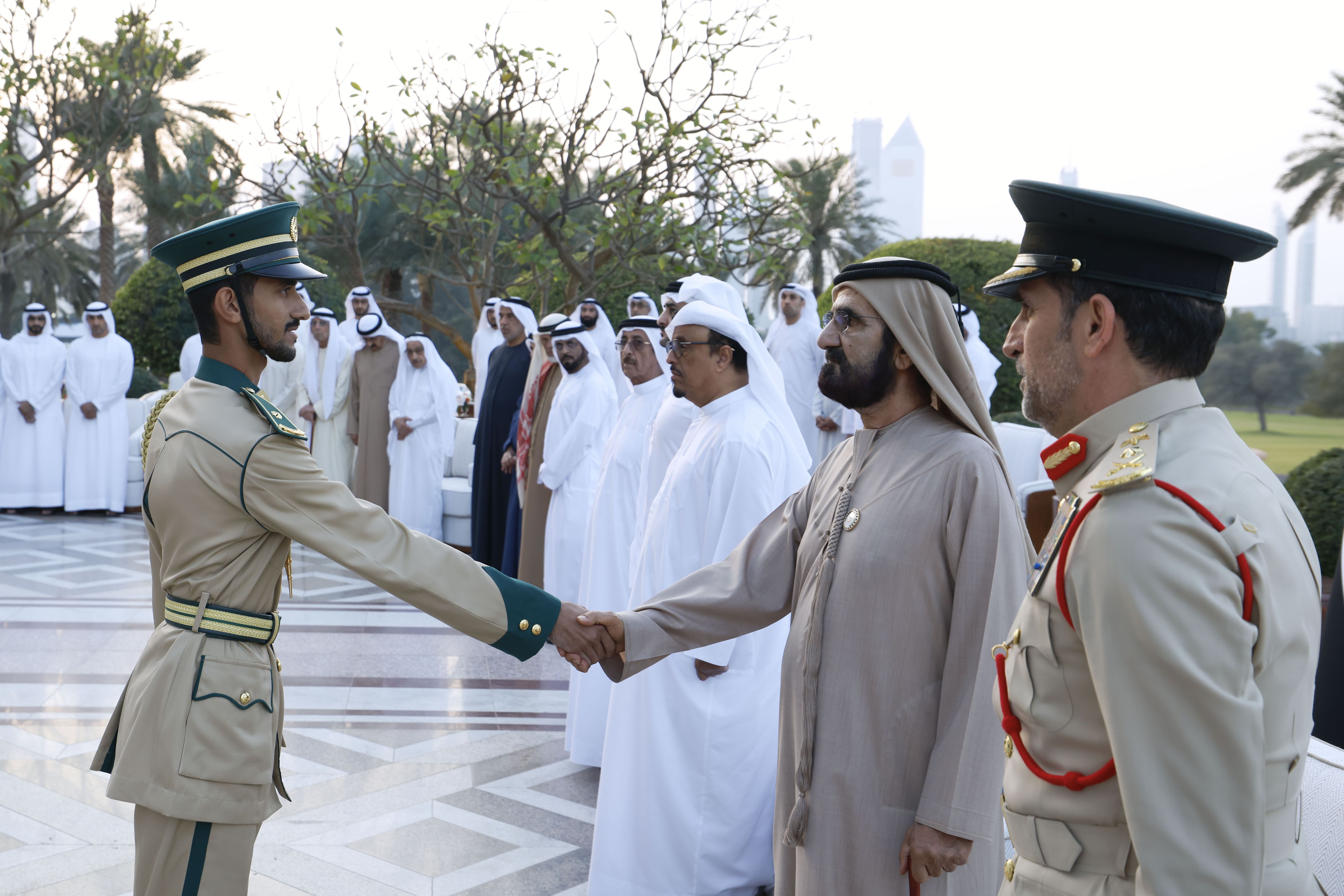 Mohammed bin Rashid meets with top graduates of Dubai Police Academy