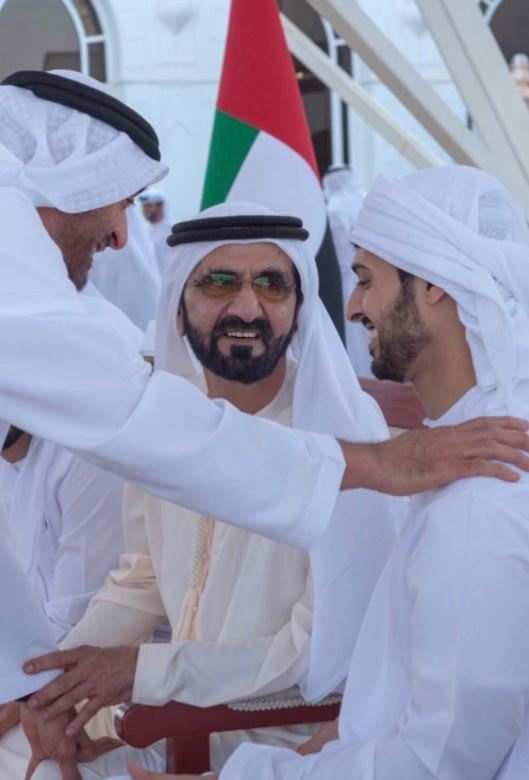 محمد بن راشد ومحمد بن زايد يهنئان زايد بن حمدان بسلامة الوصول
