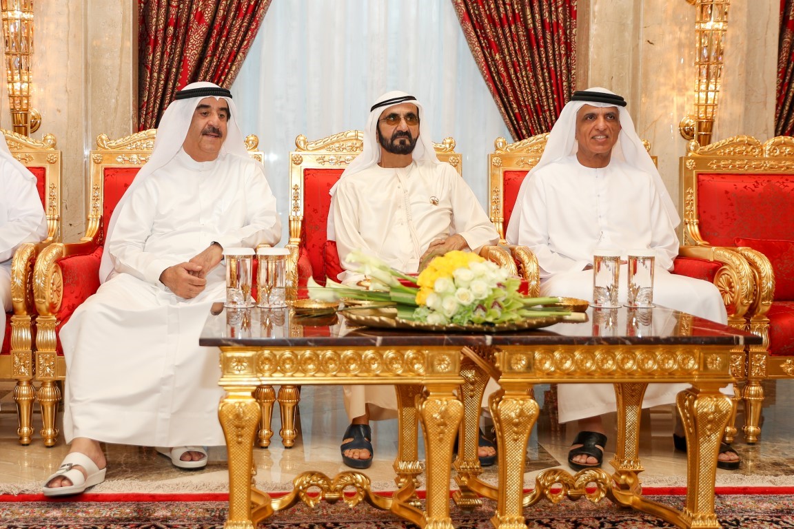محمد بن راشد يستقبل حاكمي أم القيوين ورأس الخيمة