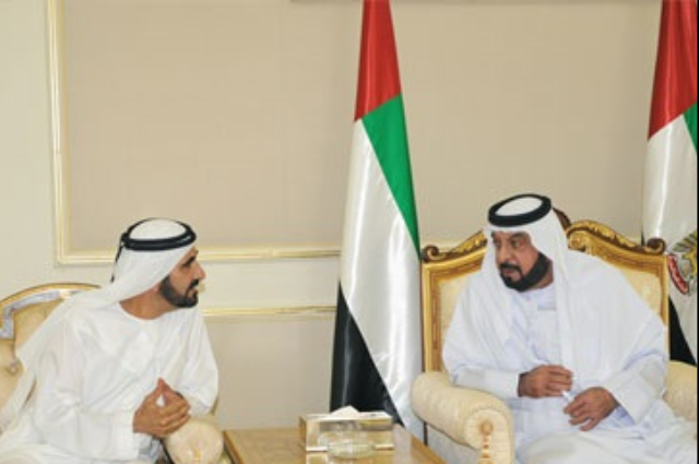 حمدان بن محمد يقدم واجب العزاء إلى أنجال الفقيد الشيخ ماجد بن عبيد بن جمعة آل مكتوم وإلى على بوجسيم