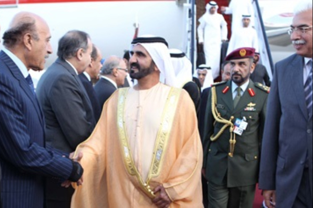 محمد بن راشد ومحمد بن زايد وضيوف الدولة يشهدون ختام سباق الفورمولا1