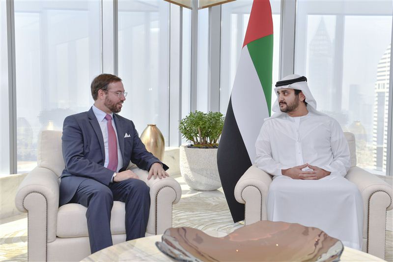 مكتوم بن محمد يستقبل ولي عهد دوقية لوكسمبورغ