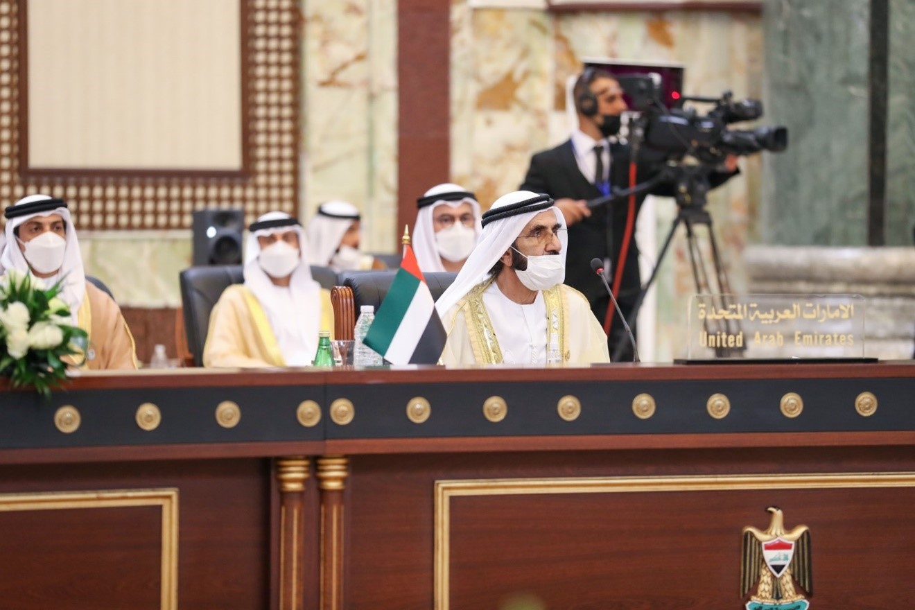 محمد بن راشد يترأس وفد الدولة خلال انطلاق أعمال "مؤتمر بغداد للتعاون والشراكة"