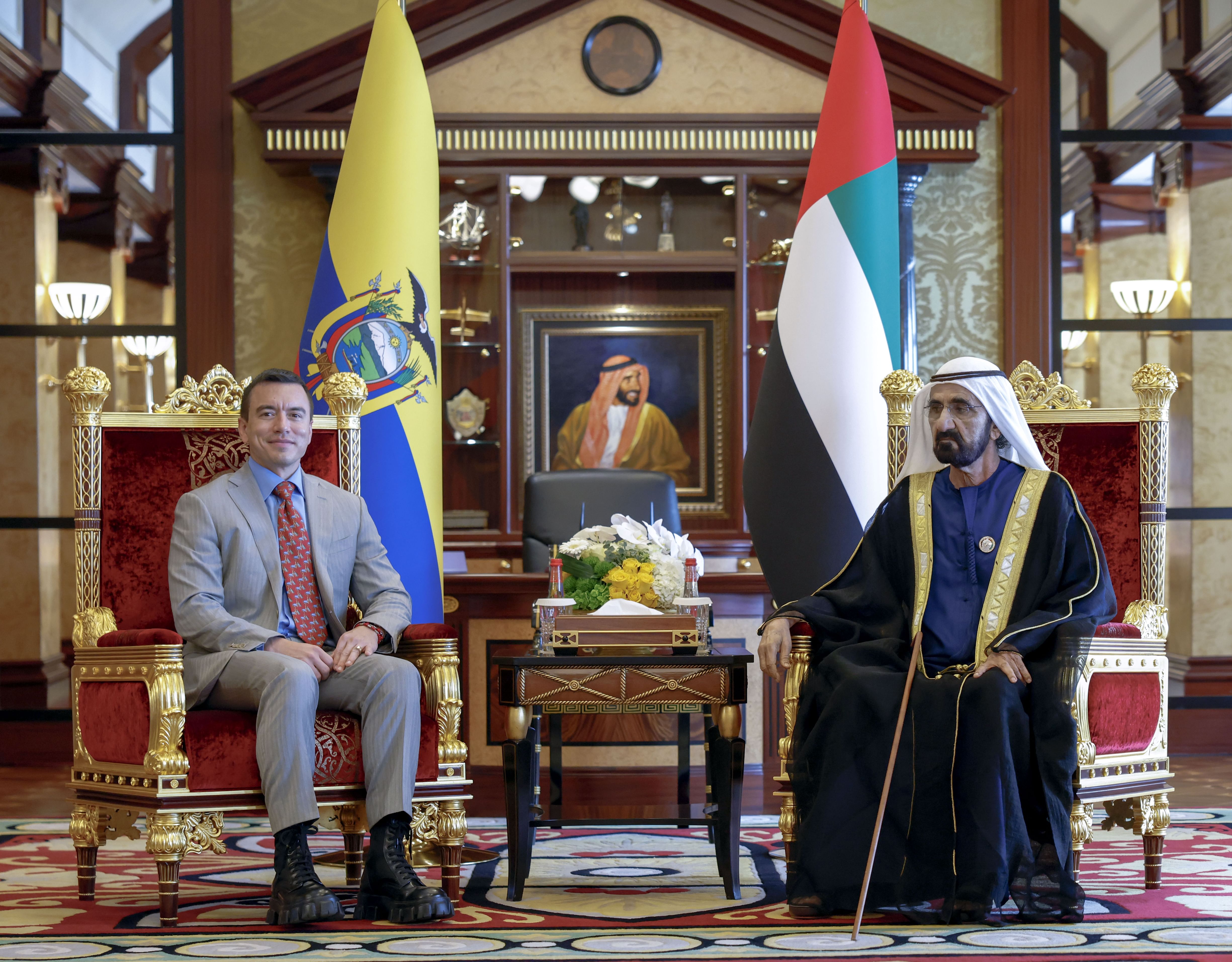 Mohammed bin Rashid discusses with Ecuador’s President ways to enhance cooperation, deepen bilateral ties