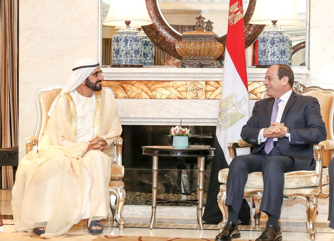 محمد بن راشد يبحث مع الرئيس المصري العلاقات الثنائية ومستجدات الأوضاع الإقليمية