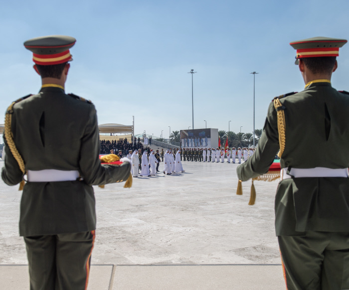 Mohammed bin Rashid/ Mohamed bin Zayed/ Rulers of the Emirates/ Crown Princes attend ‘Commemoration Day’ ceremony at Wahat Al Karama