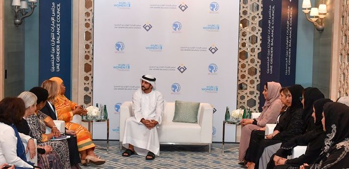 حمدان بن محمد يشهد انطلاق أعمال اجتماع لجنة الأمين العام للأمم المتحدة رفيعة المستوى بشأن التمكين الاقتصادي للمرأة
