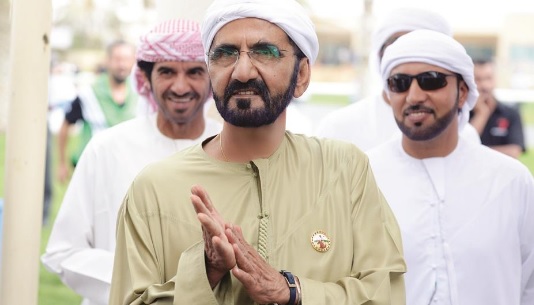 محمد بن راشد يشهد سباق برقاء الليان للقدرة المخصص للسيدات في سيح السلم 
