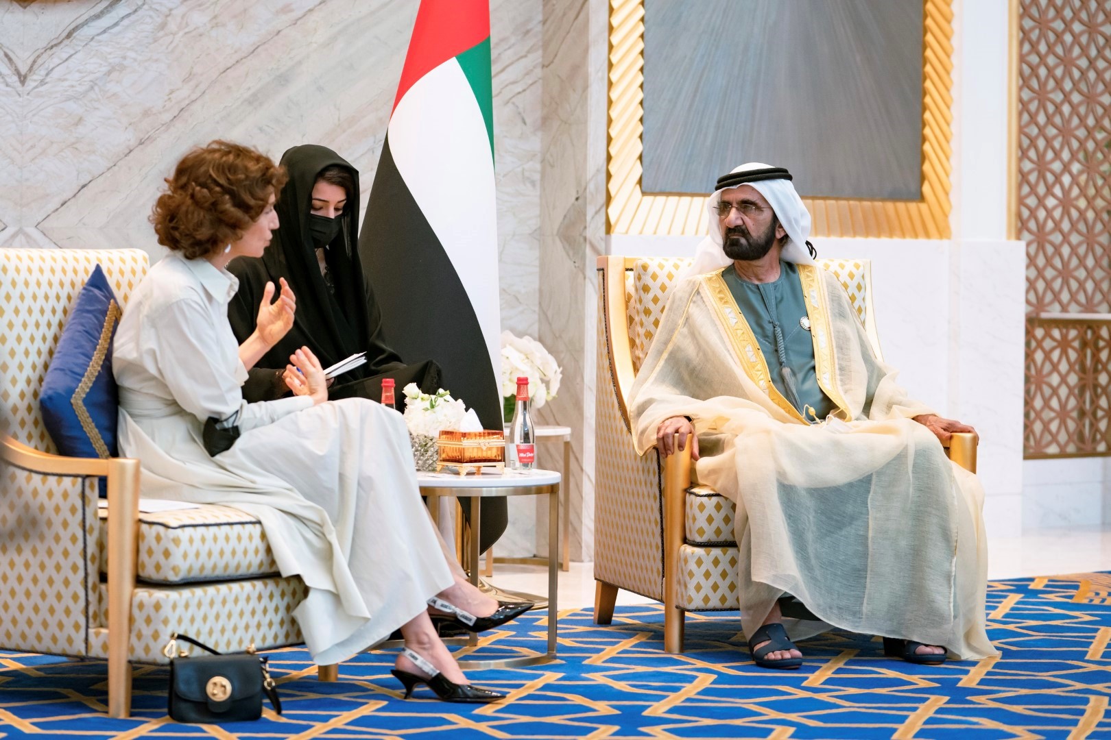 محمد بن راشد يستقبل المدير العام لمنظمة اليونسكو