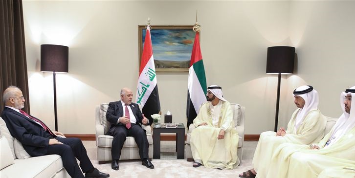 محمد بن راشد يستقبل رئيس الوزراء العراقي على هامش القمة العربية