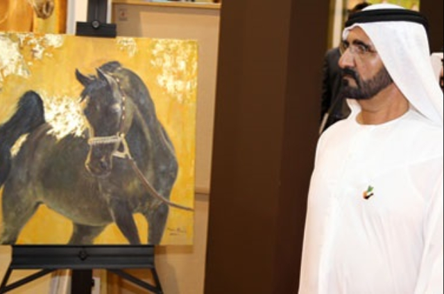 محمد بن راشد يشهد فوز منتخب فرسان الإمارات بذهبية القدرة