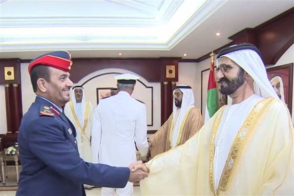 Mohammed bin Rashid receives military, police commanders