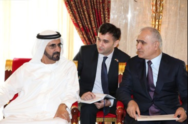 حمدان بن راشد يستقبل قنصل عام بيرو 