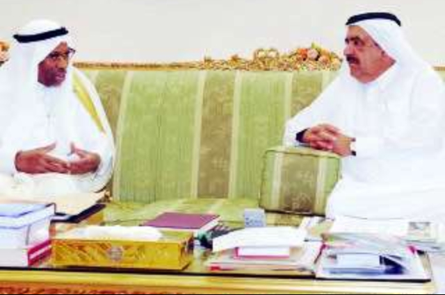 سلطان القاسمي يتلقى تعازي حمدان بن راشد ومكتوم بن محمد