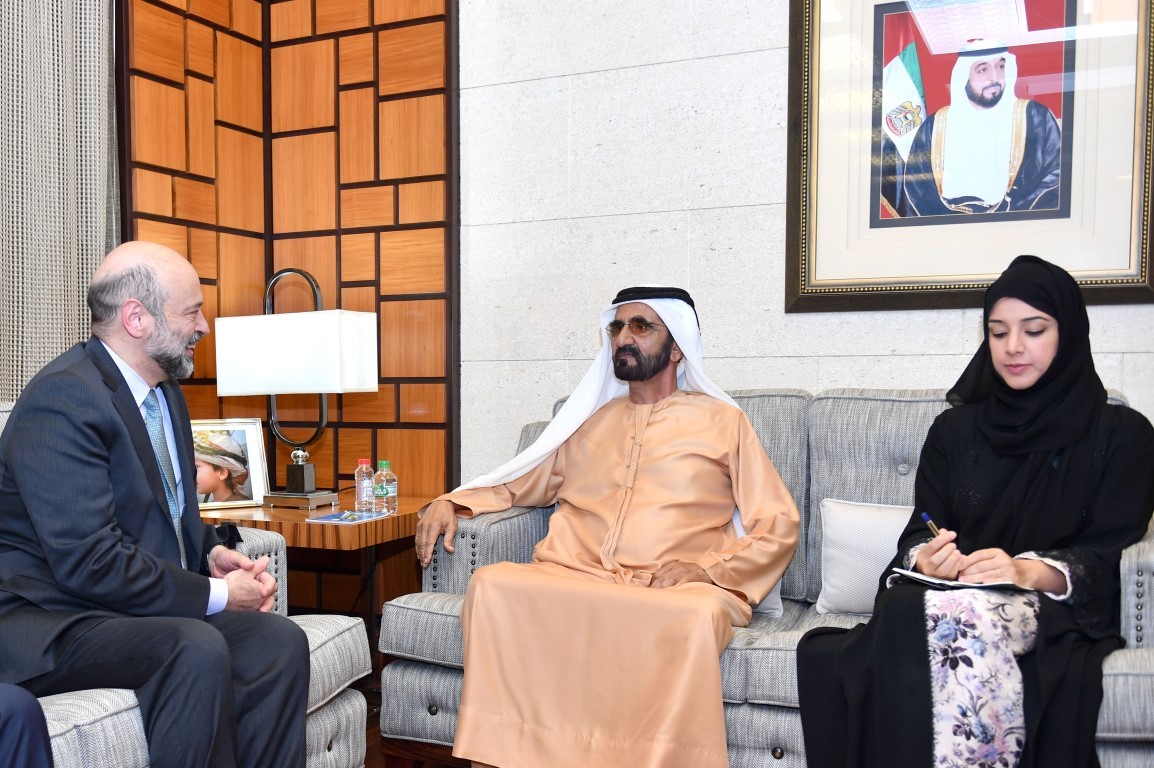 محمد بن راشد يستقبل رئيس وزراء الأردن