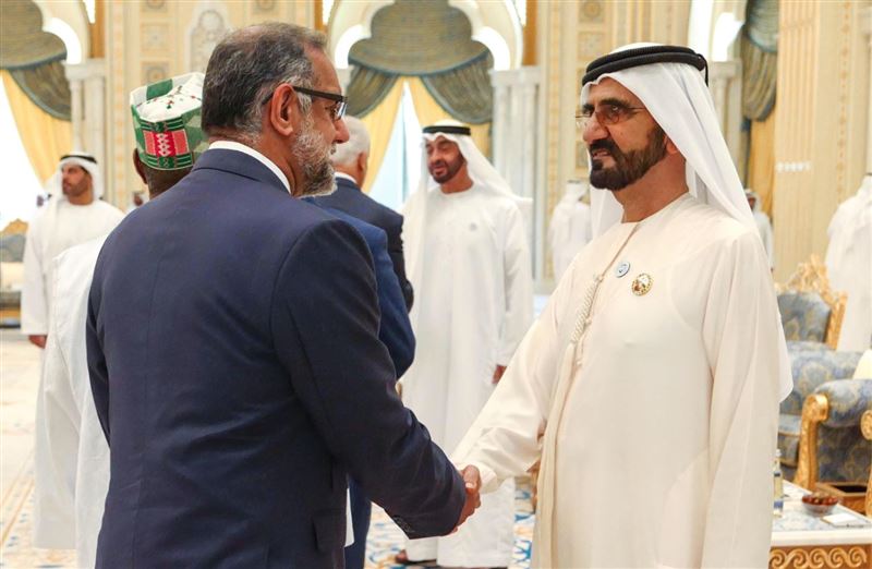 محمد بن راشد و محمد بن زايد يستقبلان أعضاء السلك الدبلوماسي بمناسبة شهر رمضان
