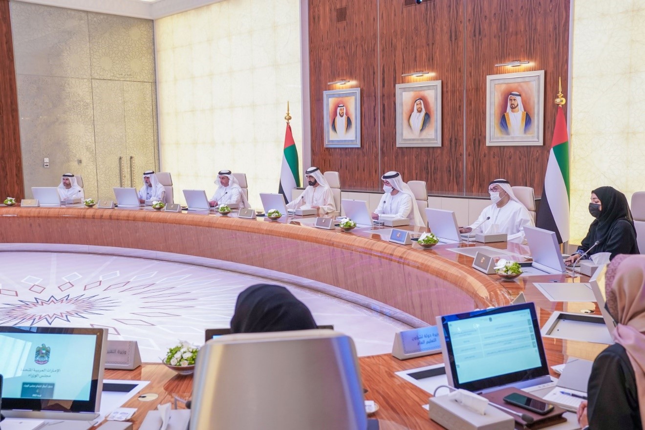 مجلس الوزراء برئاسة محمد بن راشد يعتمد إنشاء مجلس الإمارات للاقتصاد الرقمي وتنظيم عمل المؤسسات الإنسانية والجهات المانحة للمساعدات الخارجية في الدولة