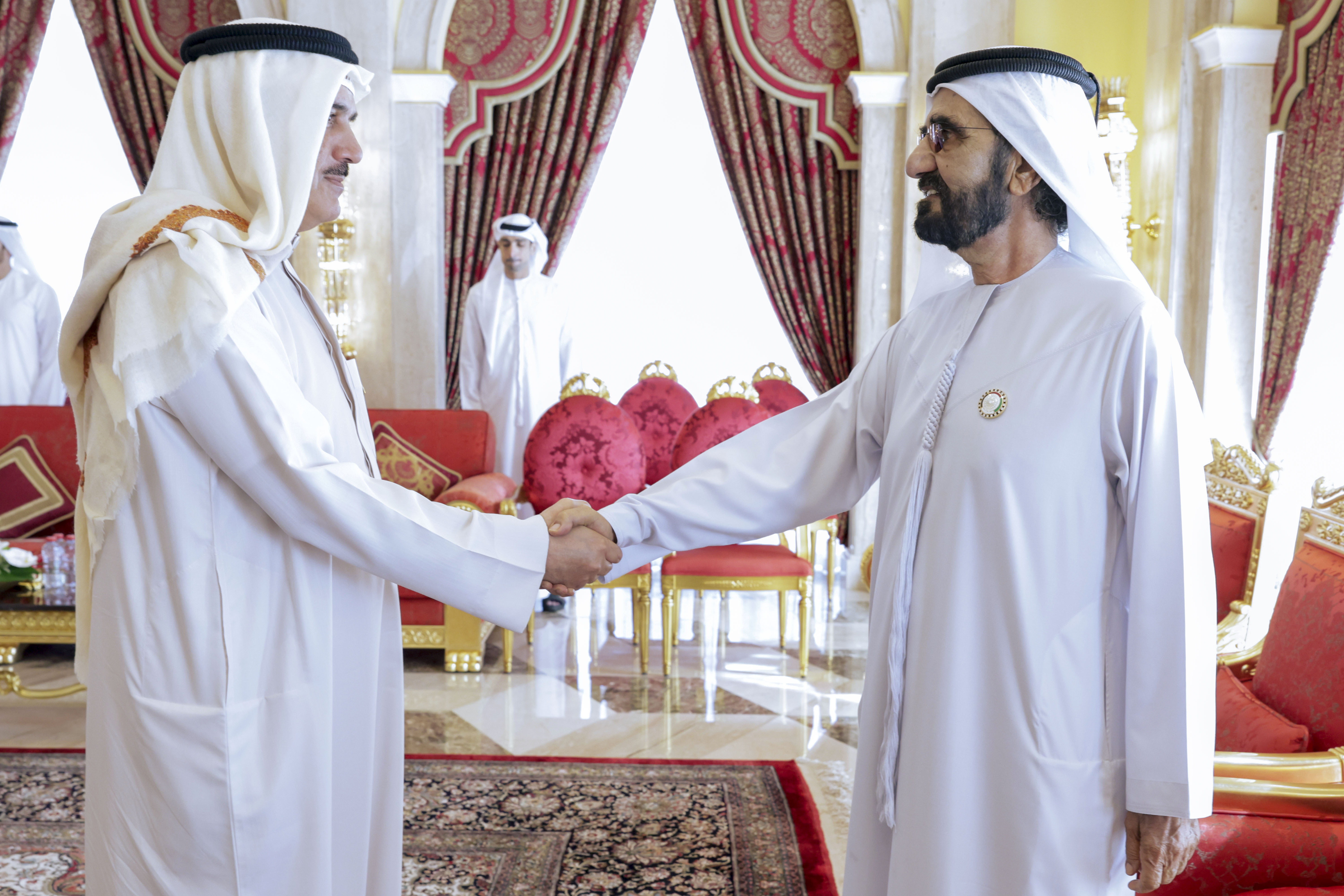 محمد بن راشد يستقبل رئيس مجلس النواب البحريني 