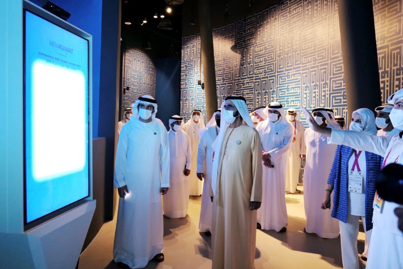  Mohammed bin Rashid visits the pavilions of Bahrain, Qatar, Kuwait and Russia at Expo 2020 Dubai