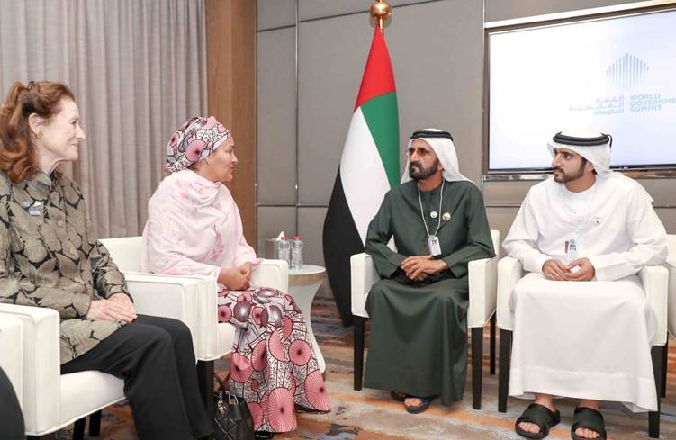 محمد بن راشد يستقبل نائب الأمين العام للأمم المتحدة