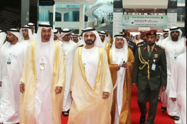 Mohammed bin Rashid welcomes heads of world delegations to IDEX 2013