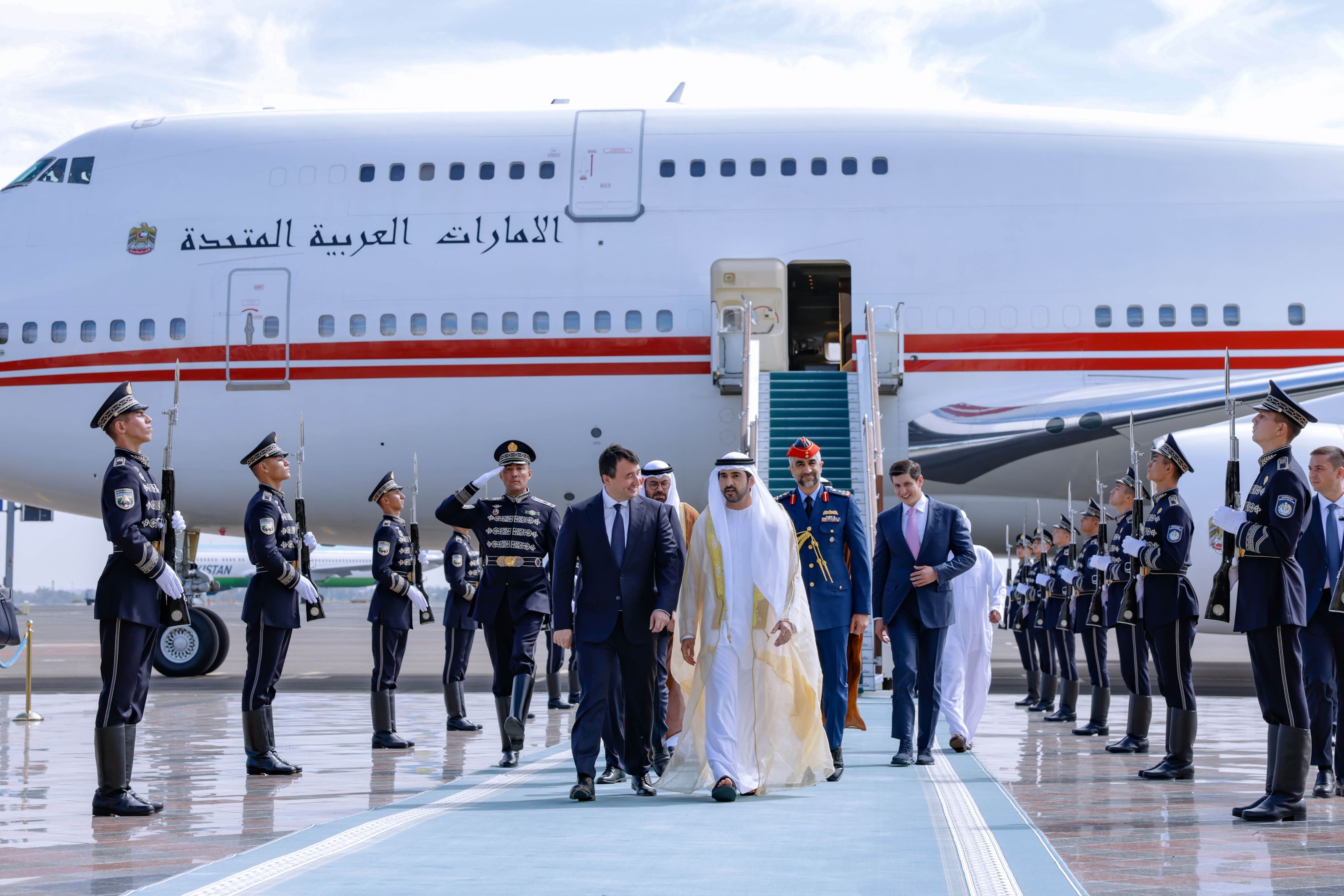 Hamdan bin Mohammed arrives in Tashkent, commencing official visit to Uzbekistan