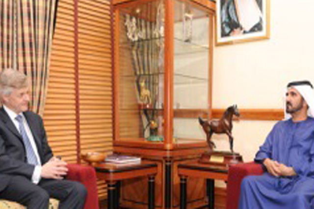 Mohammed bin Rashid Receives British Ambassador