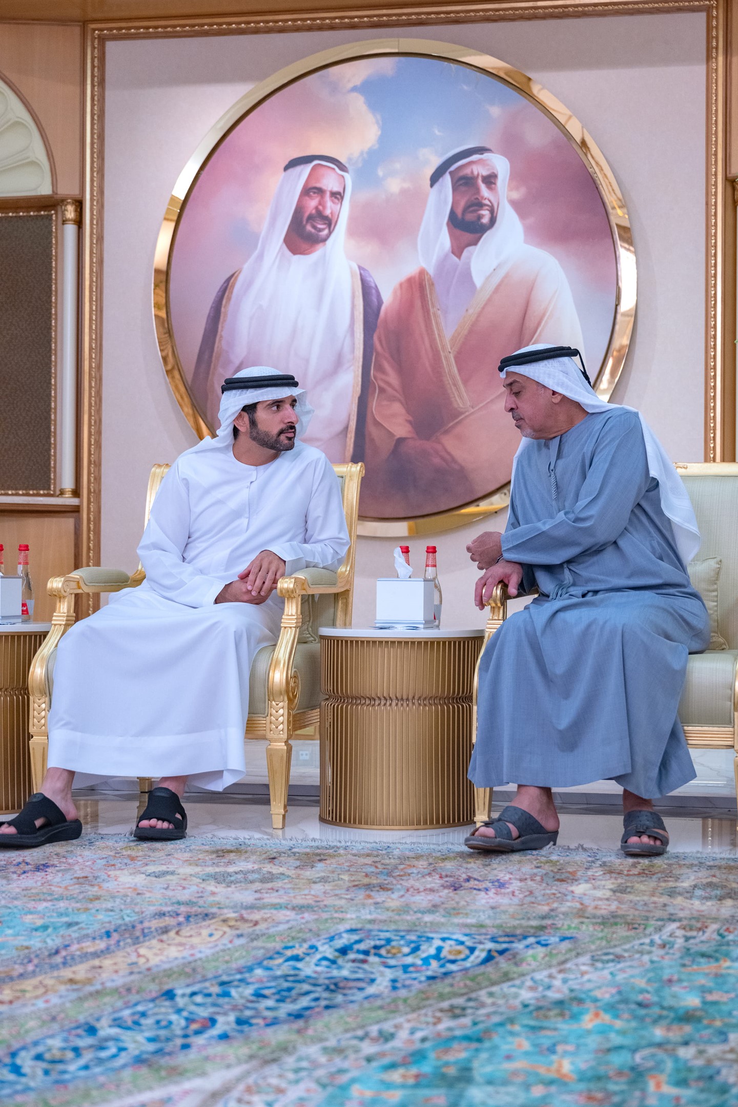 حمدان بن محمد يواصل تقبّل التعازي لليوم الثاني في وفاة الشيخ أحمد بن راشد