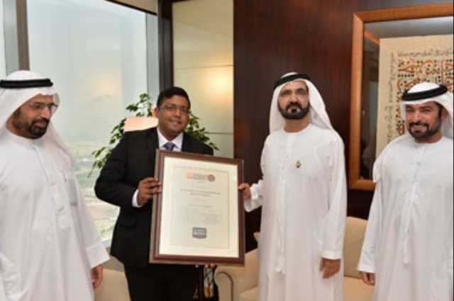 Mohammed Bin Rashid Receives Q.S Chief Executive Officer 