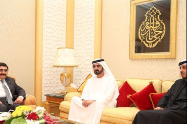 محمد بن راشد يلتقي الرئيس التنفيذي لشركة " تومسون رويترز للأنباء ".