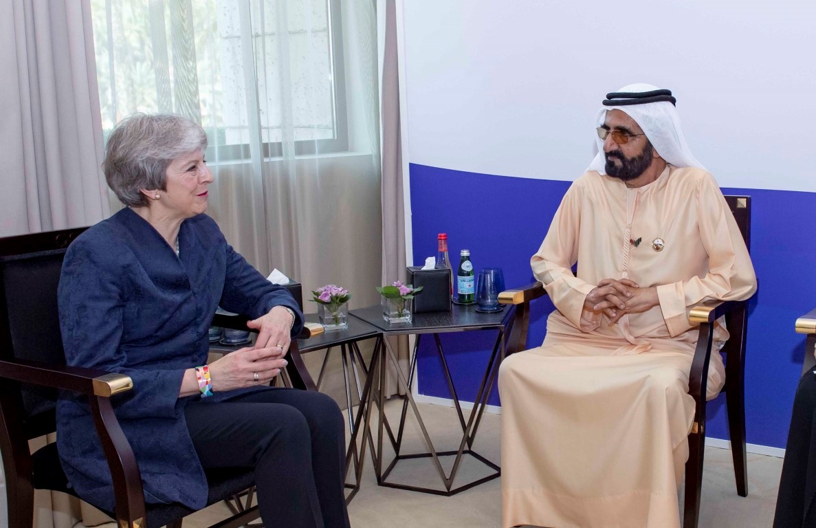 Mohammed bin Rashid receives former British Prime Minister