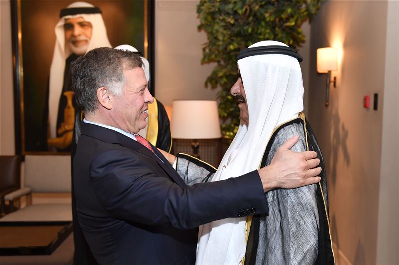 ملك الأردن يستقبل حمدان بن راشد في عمان