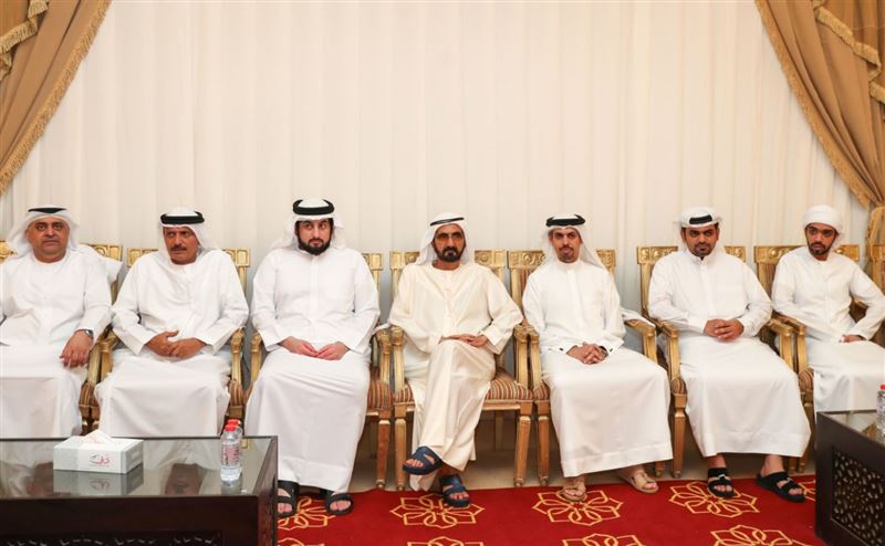 محمد بن راشد يعزي بوفاة مبارك محمد خميس بوعميم