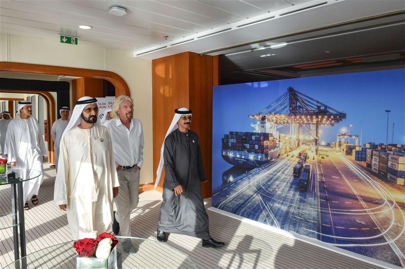 Mohammed bin Rashid attends the launch of DP World Cargospeed