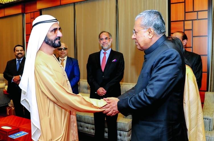 محمد بن راشد استقبل رئيس وزراء كيرلا وتلقّى دعوة رسمية لزيارة الولاية