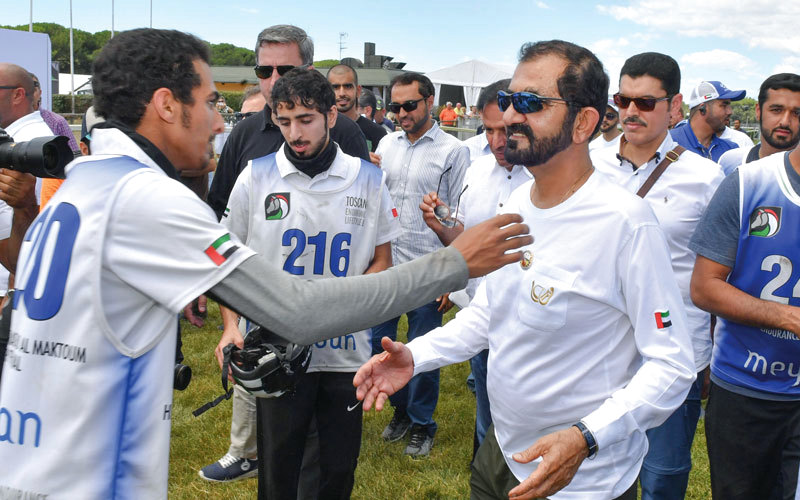 محمد بن راشد يشهد إنجاز فرسـان الإمارات في مهرجان سموه للقدرة في إقليم توسكانا بإيطاليا