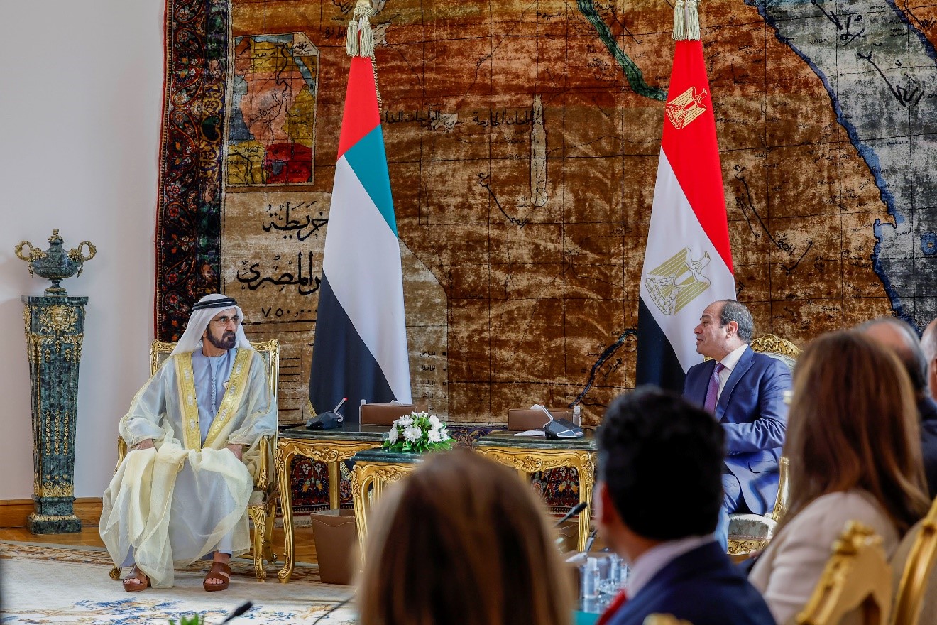 محمد بن راشد يلتقي الرئيس عبدالفتاح السيسي في القاهرة