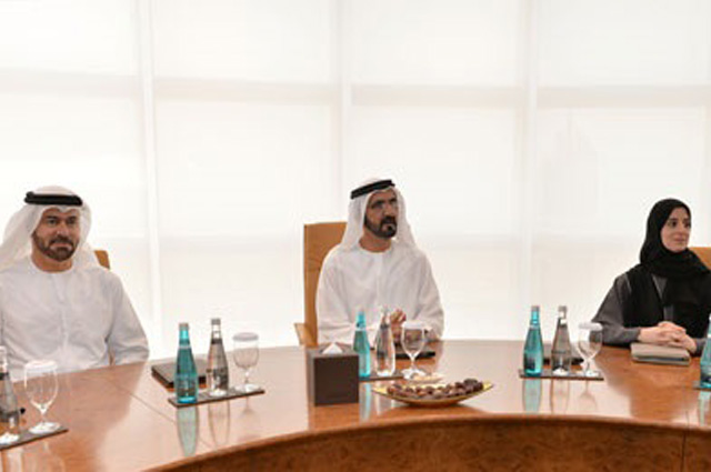 حمدان بن راشد يستقبل القنصل اللبناني 