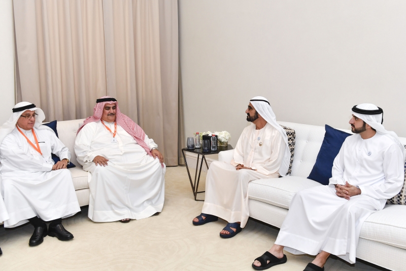 محمد بن راشد يستقبل وزير خارجية البحرين