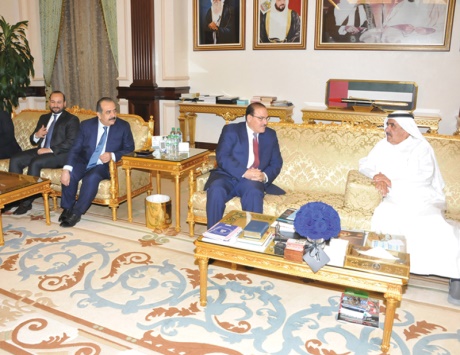 حمدان بن راشد يستقبل وزير التربية الأردني 