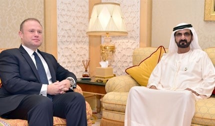 محمد بن راشد يستقبل رئيس الوزراء الاسترالي