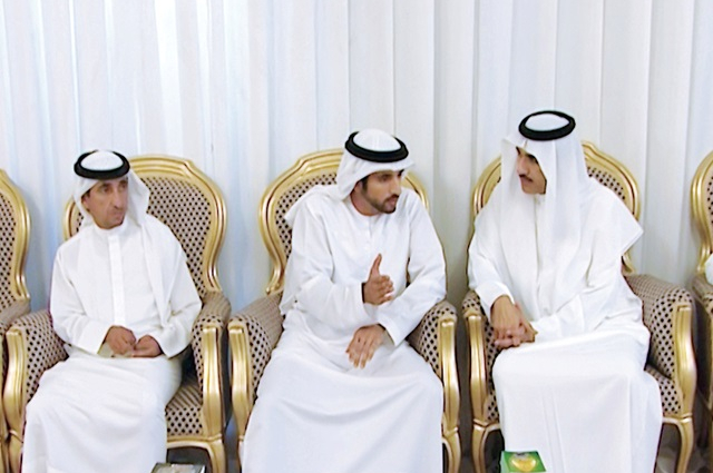 حمدان بن محمد يقدم واجب العزاء إلى أسرة المرحوم أحمد رمضان جمعة