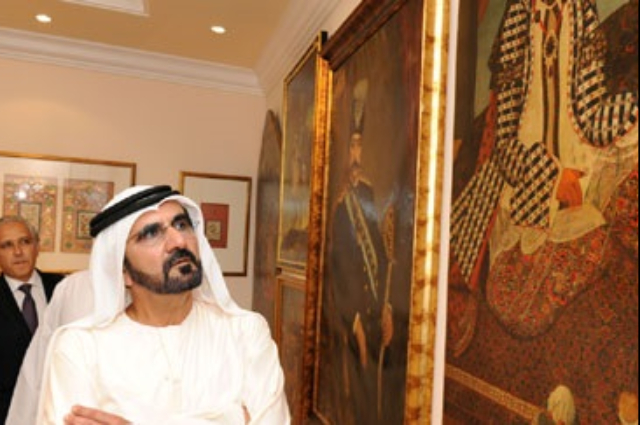 محمد بن راشد يستقبل رئيس الوزراء القطري 